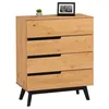 Image de Commode chambre TIBOR L 80 cm en bois massif - Finition laquée