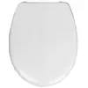 Image de Hamberger, Abattant WC, Haro Fago, sans abaissement automatique soft-close, blanc Charnière inox