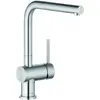 Image de Kludi, Robinetterie de cuisine, L-Steel robinet cuisine à levier unique avec bec pivotante
