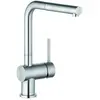 Image de Kludi, Robinetterie de cuisine, L-Steel robinet cuisine à levier unique avec bec pivotante et extensible