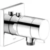 Image de Keuco, Robinetterie de salle de bains, Mitigeur thermostatique de douche IXMO solo UP avec raccord de flexible. Ros carré vc
