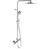 Image de Keuco, Système de douche, Mitigeur thermostatique de douche PLAN BLUE AP, avec pomme de douche chromée