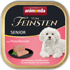 Image de 22x150 g animonda Vom Feinsten Senior avec coeurs de dinde nourriture humide pour chien