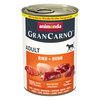 Image de 6x400g animonda GranCarno Original Adult coeur boeuf, poulet pour chien