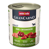 Image de 6x800g animonda GranCarno Original Adult boeuf boeuf, coeurs de canard pour chien