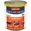 Image de 6x800g animonda GranCarno Original Adult coeurs de volaille Pâtée pour chien