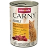 Image de 6x400g boeuf, poulet, coeurs de canard animonda Carny aliment humide pour chat