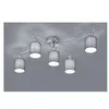 Image de Plafonnier garda nickel mat gris 5x25w e14
