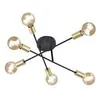 Image de Plafonnier cross noir mat 6x40w e27