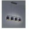 Image de Suspensions tommy noir mat 4x28w e14