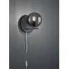 Image de Applique Led E14 support anthracite abat-jour verre fumé - Trio - Pure