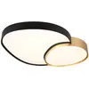Image de Trio, Plafonnier, Rise LED Plafonnier 45W dimmable noir-or CCT couleur de lumière réglable Veilleuse (5300 lm)
