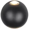 Image de Trio, Éclairage d'extérieur, Luminaires LED Applique murale extérieure Avisio 246760232, aluminium moulé noir mat, 2x 2 W incl. (IP54)