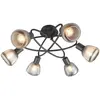 Image de Trio, Spot de plafond, TARIFA - Plafondlamp - Zwart mat - excl. 6x E14 4 W - Plafondbevestiging (E14)