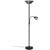 Image de RL live your light, Lampadaire, REALITY GERRY - Vloerlamp - Zwart mat - excl. 2x E27 4,9 W - Licht apart schakelbaar - Flexibel (E27)