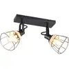 Image de Reality, Spot de plafond, Casalum R86232032 Jerome E27 Strahler 2-fach Schwarz Matt (E27)