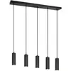 Image de Trio, Suspension, 367700532 Soka GU10 Pendelleuchte 5-fach  5,5cm Schwarz Matt (GU10)