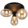 Image de Trio, Plafonnier, 617030313 Lumina E14 Deckenleuchte 3-fach  48,5cm Schwarz Matt (E14)