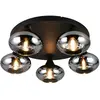 Image de Reality, Plafonnier, R66645054 Divina E14 Deckenleuchte 5-fach  49cm Rauchfarbig (E14)