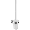 Image de Emco, Brosse WC, Ensemble brosse WC Polo chromé/verre cristal satiné 071500100