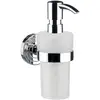 Image de Emco, Distributeur de savon + porte-savon, Distributeur de savon liquide POLO Beh KS blanc Pompe doseuse plastique chromé