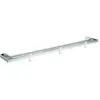 Image de Emco, Porte-serviettes + crochets pour serviettes, Porte-serviettes double LOFT 3 crochets amovibles blanc 842mm chrome