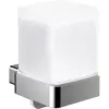 Image de Emco, Distributeur de savon + porte-savon, Distributeur de savon liquide Loft chrome/verre satiné 052100103