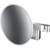 Image de Emco, Miroir cosmétique, miroir à raser/de maquillage LED EVO rond, modèle mural, 2 bras 3x chrome