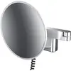 Image de Emco, Miroir cosmétique, miroir à raser/de maquillage LED EVO rond, modèle mural, 2 bras 3x chrome
