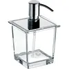 Image de Emco, Distributeur de savon + porte-savon, liaison Distributeur de savon (rampe) 182100106 Cristal, p. métal, 365ml, chrome chrome Cristal,...