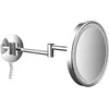 Image de Emco, Miroir cosmétique, Miroir de rasage/cosme à LED PURE LED rond, 2 bras, 3 positions, capteur tactile chromé