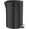 Image de Emco Corbeille SYSTEM 2 modèle sur pied, avec couvercle, 5 l noir, Poubelle, Noir, Argent