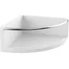 Image de Emco, Rangement pour douche, Panier mural d'angle ROUND 175mm H 75 m verd Fixation blanc/chrome (17.50 x 17.50 x 7.50 cm)