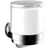 Image de Emco, Distributeur de savon + porte-savon, round distributeur de savon liquide, manipulation d'une main, verre cristal satiné