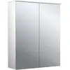 Image de Emco, Armoire de toilette, pure 2 Design armoire de toilette LED avec miroir lumineux, 2 portes, 600x711x153mm, 979705402 (60 x 15.30 x 71.10 cm)