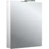 Image de Emco, Armoire de toilette, flat 2 Style Armoire à glace éclairée LED avec spots à poser, 1 porte Butée réversible, 6 (60 x 21.80 x 72.10 cm)
