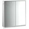 Image de Emco, Armoire de toilette, loft armoire de toilette lumineuse, 600 mm, modèle à encastrer, aluminium/miroir (64.30 x 17.50 x 73.30 cm)