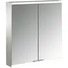 Image de Emco, Armoire de toilette, prime 2 Facelift Armoire à glace éclairée, 600 mm, 2 portes, avec parois latérales réfléc (58.50 x 16.70 x 70 cm)