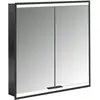 Image de Emco, Armoire de toilette, prime 2 Facelift armoire de toilette lumineuse, 600 mm, 2 portes, modèle encastré, 9497 (60.40 x 16.70 x 73 cm)