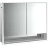 Image de Emco, Armoire de toilette, loft armoire de toilette lumineuse avec compartiment inférieur, 800mm, 2 portes, modèle à en (84.30 x 17.50 x 73.30 cm)