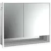 Image de Emco, Armoire de toilette, loft armoire de toilette lumineuse avec compartiment inférieur, 800mm, 2 portes, modèle à en (84.30 x 17.50 x 73.30 cm)