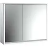 Image de Emco, Armoire de toilette, loft armoire de toilette lumineuse, 800mm, 2 portes, modèle apparent, aluminium/blanc, 9798051 (84.40 x 17.50 x 73.30 cm)