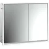 Image de Emco, Armoire de toilette, loft armoire de toilette lumineuse, 800mm, 2 portes, modèle à encastrer, aluminium/blanc, 979806111 (84.30 x 17.50 x 73.30 cm)