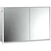 Image de Emco, Armoire de toilette, loft armoire de toilette lumineuse, 1000mm, 2 portes, modèle à encastrer, aluminium/blanc, 979806117 (104.30 x 17.50 x 73.30 cm)