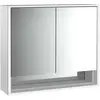 Image de Emco, Armoire de toilette, loft armoire de toilette lumineuse avec compartiment inférieur, 800mm, 2 portes, modèle apparent (84.40 x 17.50 x 73.30 cm)