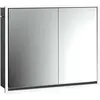 Image de Emco, Armoire de toilette, loft armoire de toilette lumineuse, 800mm, 2 portes, modèle à encastrer, noir/miroir, 979813311 (84.30 x 17.50 x 73.30 cm)