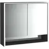 Image de Emco, Armoire de toilette, loft armoire de toilette lumineuse avec compartiment inférieur, 800mm, 2 portes, modèle apparent (84.40 x 17.50 x 73.30 cm)