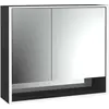 Image de Emco, Armoire de toilette, loft armoire de toilette lumineuse avec compartiment inférieur, 800mm, 2 portes, modèle apparent (84.40 x 17.50 x 73.30 cm)