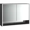 Image de Emco, Armoire de toilette, loft armoire de toilette lumineuse avec compartiment inférieur, 1000mm, 2 portes, modèle apparent (104.40 x 17.50 x 73.30 cm)