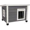 Image de Kerbl Pet Maison pour chats Rustica blanc/gris - 57x45x43cm